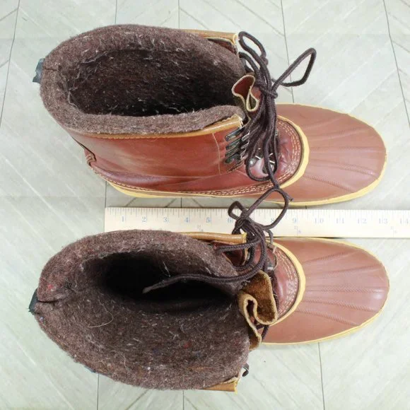 *Sorel Kaufman Brown Leather Wool Insulated Winter Duck Boots 13 Inch - Picture 8 of 9